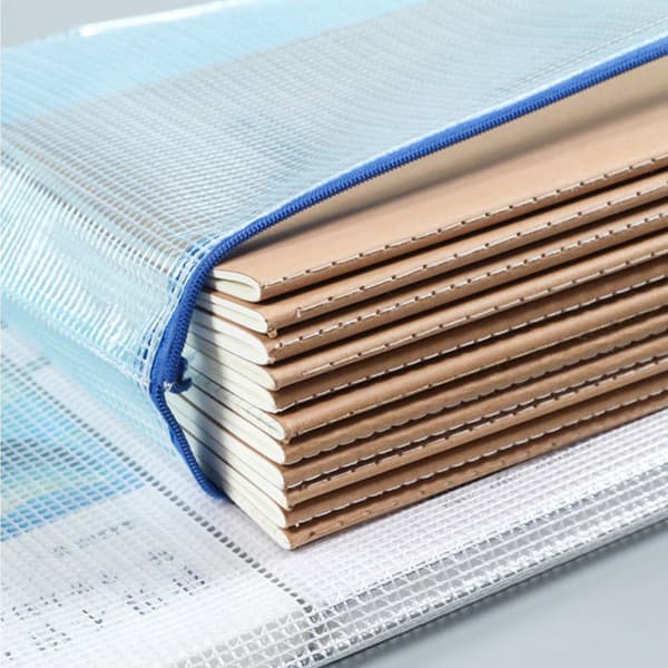 A4-asiakirjapussit, muovitaskut, 12 kpl, sininen Blue