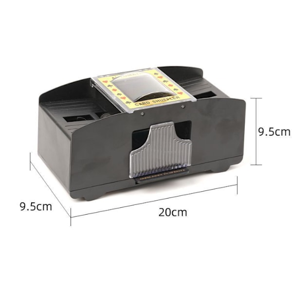 Automatic Card Shuffler - Fast and Portable for 2 Decks Black