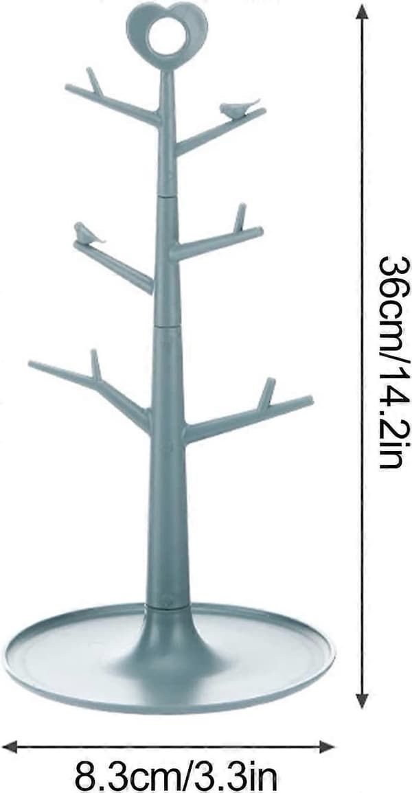 36 cm Koppholder, 6 Benkekroker, Kaffekoppholder, Grå_MGF