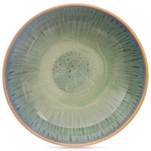 Djup keramisk middagstallrik, grön GLASYR, 20,5 cm, 900 ml_MGF