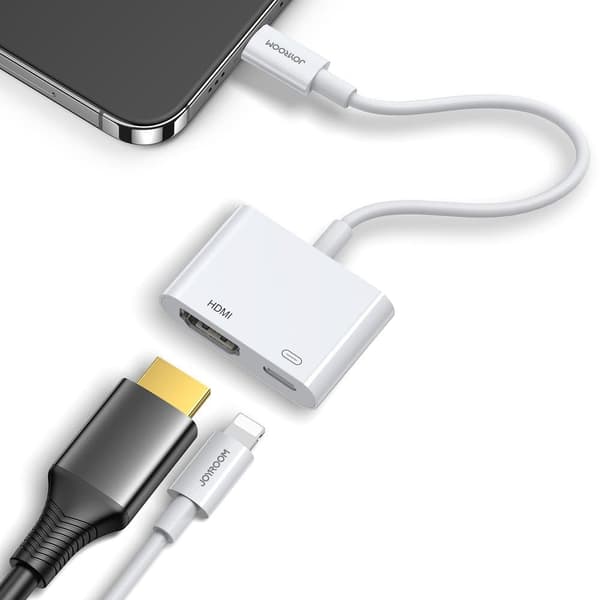 iPhone Lightning til HDMI FullHD + Lightning-adapter, hvit_MGF
