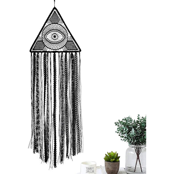 Drømmefanger Evil Eye Drømmefanger Ren Sort Drømmefanger Stor Drømmefanger Boho Væghængende Pynt Gave