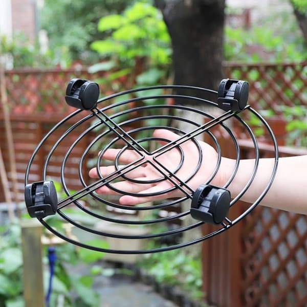 Plantevogn med hjul - 30 cm - Metal - Sort