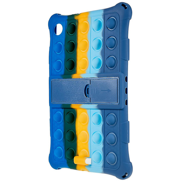 Tabletskydd för Lenovo Tab M10 HD Gen 2 TB-X306X med Pop-It Fidget Leksak, Stötskyddande Skal med PC-Stativ Colorful Dark Blue