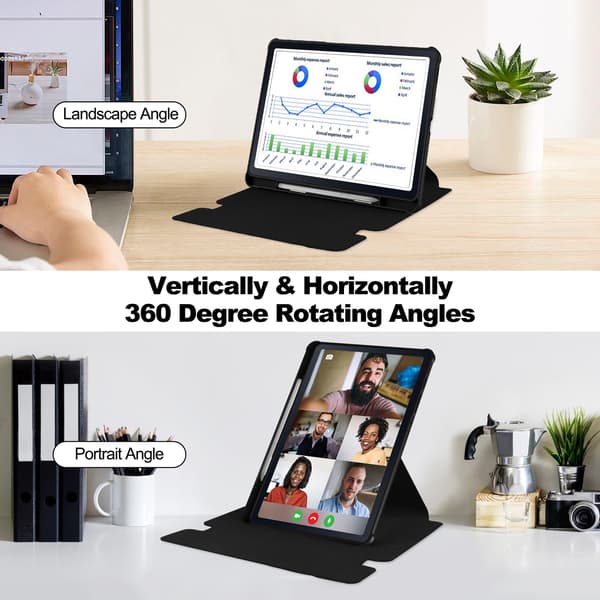 360° Rotating Stand Bluetooth Keyboard Case for compatible with Samsung Tab A9 PLUS X210/216/218 11 Inch