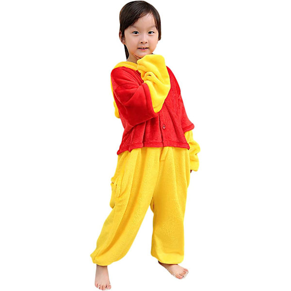 Unisex børnejumpsuits, 2023 kostume dyreonesie natkjole pyjamas hættede nattøj cosplay kigurumi nattøj jul halloween Pooh 100