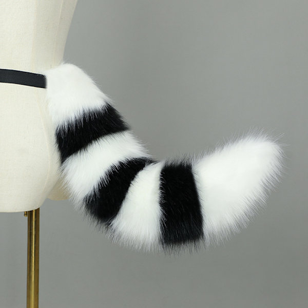 Handmade Fox Ears and Tail Set - Cosplay Accessories White White