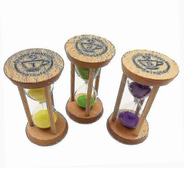 Tre timeglass 30 sekunder + 1 + 2 + 3 + 5 + 10 minutter Timer Kreativ gave Studiedekorasjon_MGF