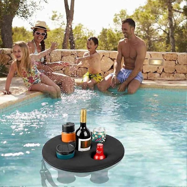 Flytende Pool Koppholder Pool Drikke Flåte med 5 Hull Flytende Brett for Poolfester Strand Spa Boblebad Flytende Verktøy