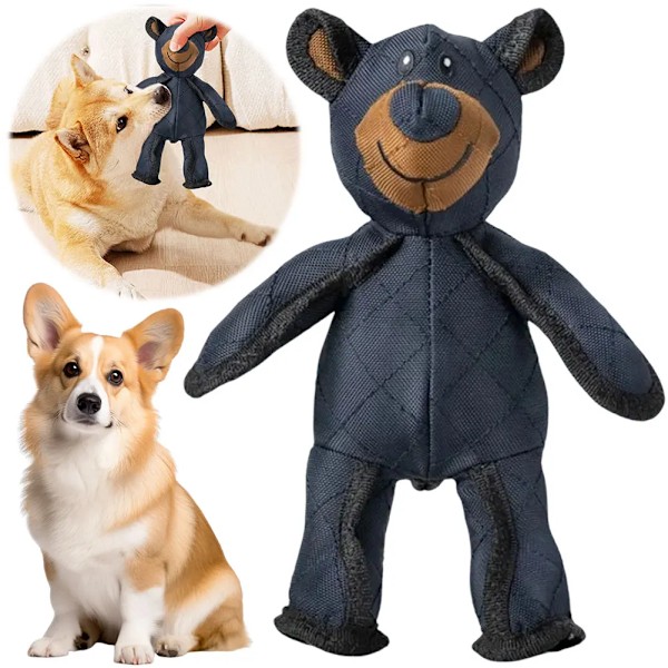 Unbreaka Bear Dog Uslukkelig Teddybjørn Extreme Bear 2.0 Hundelegetøj - WELLNGS, Slidstærkt, holdbart, kraftigt hundelegetøj til at tygge på