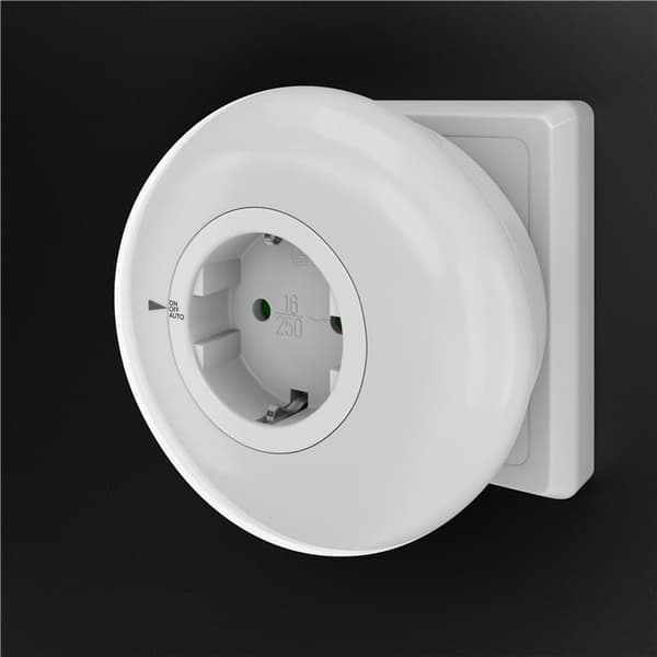 LED-nattlys for stikkontakt Vit
