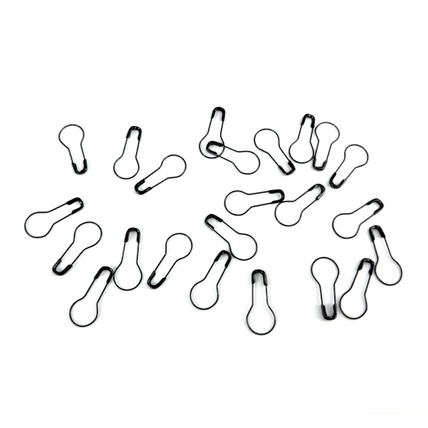 Sikkerhedsnåle - 22 mm, 1000 dele Sort Black