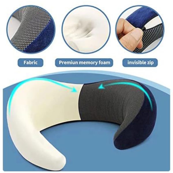 TRVL+ Memory Foam Rejsespude grå