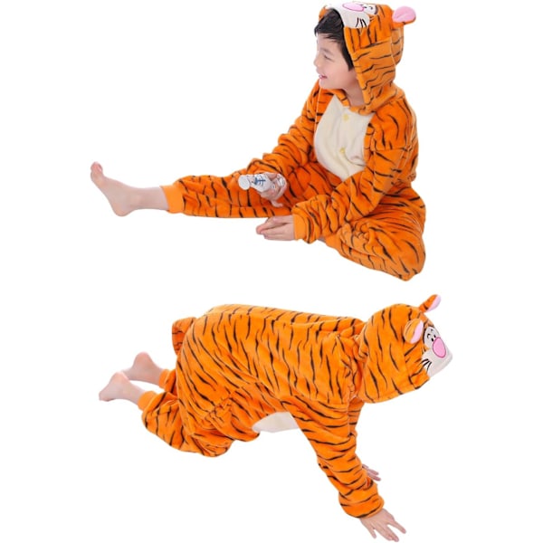 Lasten Hyppyasu, Puku, Eläin, Onesie, Yöpaita, Pyjama, Huppari, Yöasu, Cosplay, Kigurumi, Karnevaaliasu, Joulu, Halloween Rosenenhörning Höjd 90/100 cm