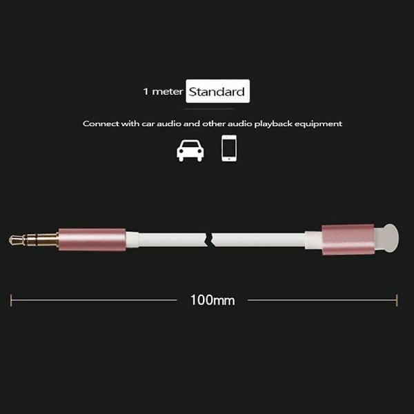 Aux-kabel for iPhone, bilstereo, Apple til 3,5 mm