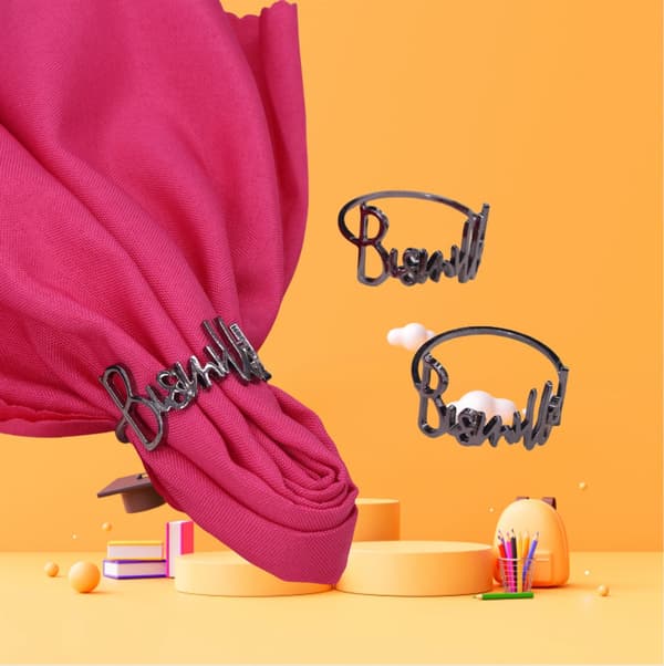 Alfabet servietringe, sæt med 6 (2 guld, 2 sølv, 2 sort), ydre diameter 4,5 cm, til bryllup og fest