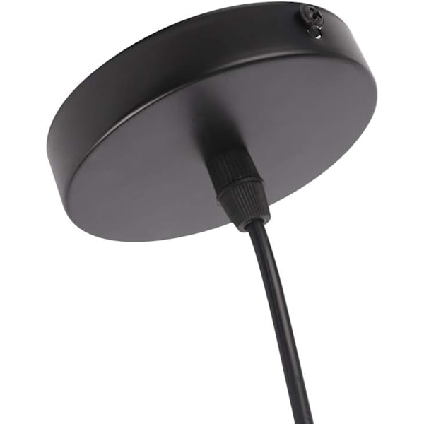 Industriell Pendellampe Retro Lysekrone Taklampe Vintage Svart Lampe Bur Takbelysning Metallskjerm (Uten Lyspære)