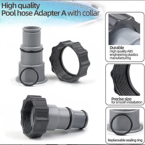 Erstatningsslangeadapter til Intex A-pumpe, passer til 32 mm og 38 mm slange_MGF