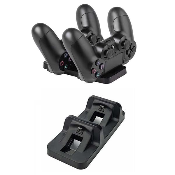 Dobbelt ladestation til 2 PS4-controllere