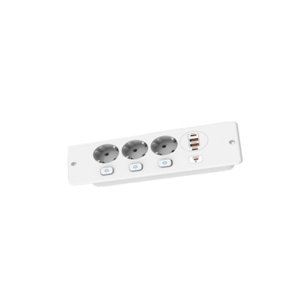 BKL-E68 Inbyggt uttag - Europeisk standard Vit Hvid