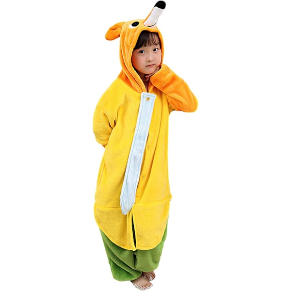 Lasten/Unisex Hieno Pukeutumis Eläin Asun Onesie Yöasu Pyjama Haalari Cosplay Kigurumi Joulu Halloween Hieno Pukeutumis Rävröd 100