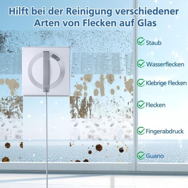 6 vaskbare mikrofiberrengjøringsputer for Ecovacs Winbot W1/W1 Pro/W2/W2 Omni vindusroboter