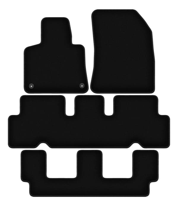 BASIC svarta velourmattor för: Citroen C4 Grand Spacetourer 7-sits (2013-2021)_MGF