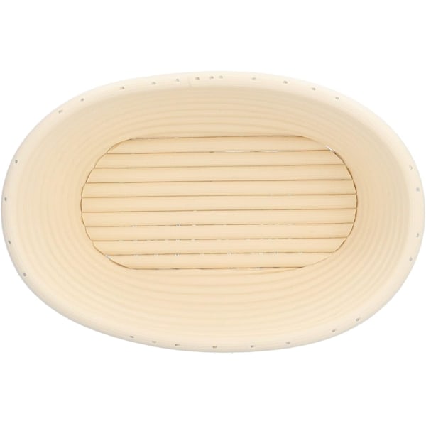 Brødkurv, vaskbar gjærkurv innovativ form bakeform for kjøkken hjemmebakeri (beige oval 25 x 15 x 8 cm) Beige oval 21*14*8cm