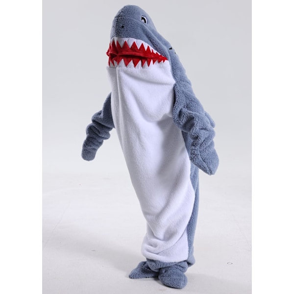 Barn unisex jumpsuits, 2023 kostyme dyreonesie nattkjole pyjamas hettegenser cosplay kigurum nattøy jul Halloween Shark1 170