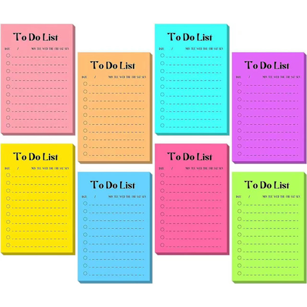 Shopping List Notepad with Multiple Colors
