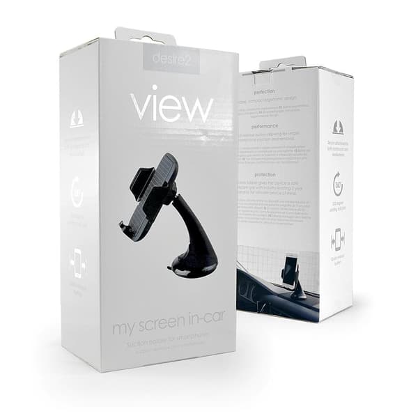 Mobile Holder with Suction Cup Mount Svart