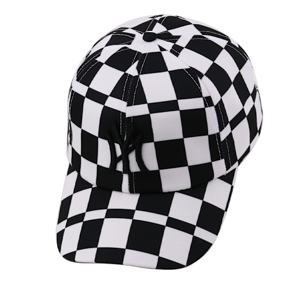 MLB Classic Plaid Hat New Duckbill Cap Vintage Baseball Cap Small Face Show Casual Sunshade Soft Ladies Hat