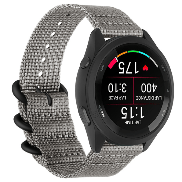 Nylonranneke Garmin Forerunner 965/955/945/935/255/265 Harmaa 22 mm Grey 22 mm