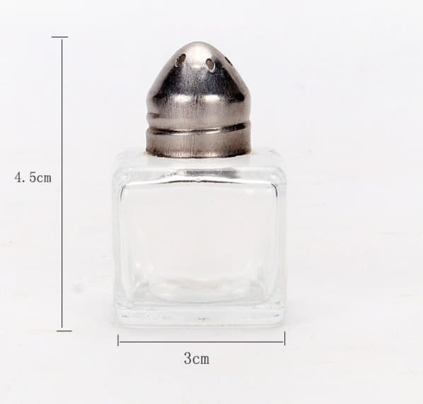 2 stk. Transparente Mini Krydderstrøer, til krydderier, S_MGF