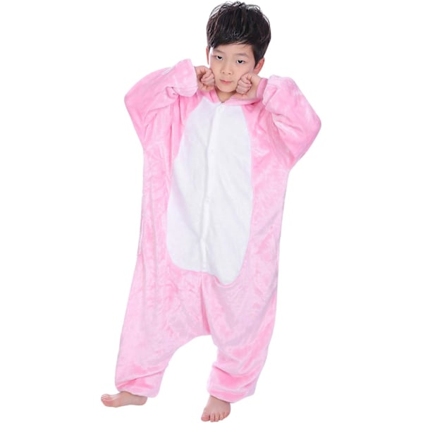 Lasten Hyppyasu, Puku, Eläin, Onesie, Yöpaita, Pyjama, Huppari, Yöasu, Cosplay, Kigurumi, Karnevaaliasu, Joulu, Halloween Kanin Höjd 120/130 cm