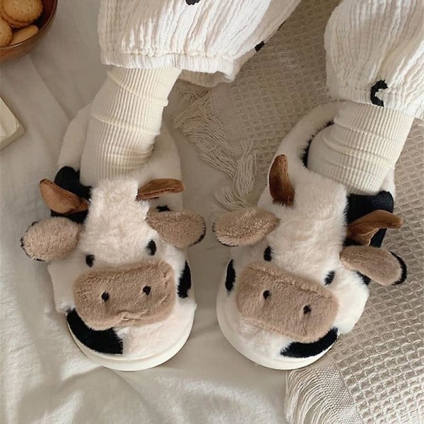 Katteslippers Plysdyr Dyreslippers Plys slippers med behageligt kort hår (37 38)