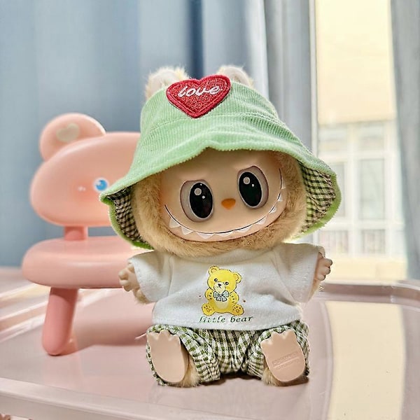 (Kun Tøj) Anden Generations Labubu Monster Have A Seat Series Sødt Dukketøj Legetøjs Ornament Kun Tøj Sødt Dukkelegetøj Gave 5 5 5 Only Clothes