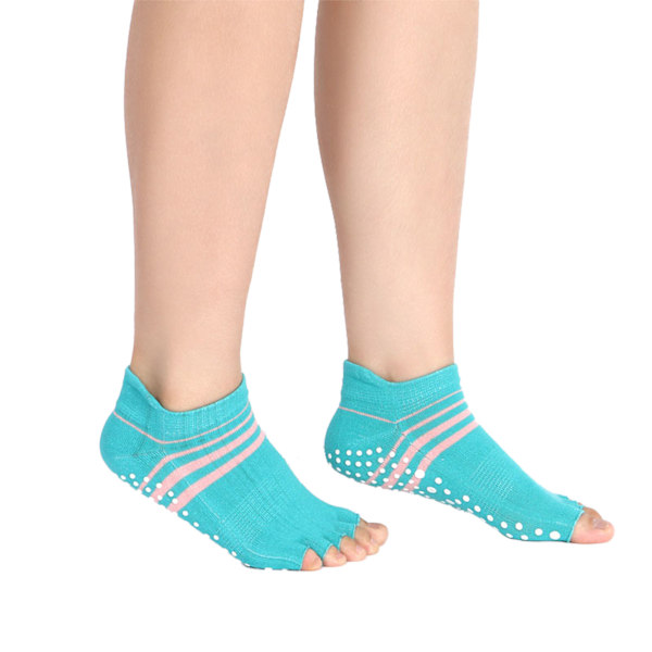 Five Toes Jooga Sukat Liukumattomat Tarttuvat Jalat Puoli/Täysvarpaat Sisätiloissa Sukat half toe green