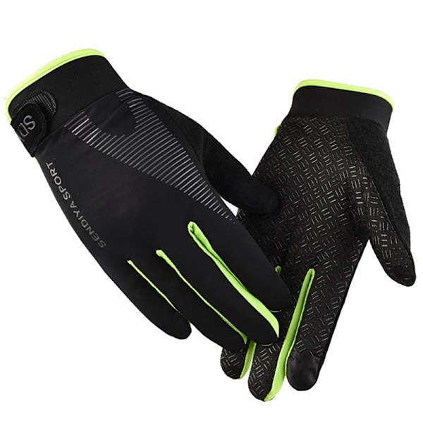 Cyklarhandskar Herr Hel Finger Touch Motorcykel Cykel Mtb Bi Grön Green Green M