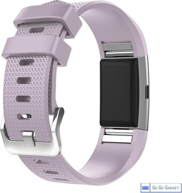 Urrem | passer til Fitbit Charge 2 | sportsarmbånd i silikone | aktivitetstracker | lilla | stor