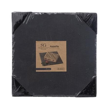 Skiffer serveringsbricka 25 x 25 cm_MGF