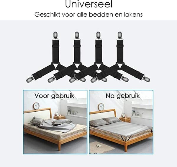 Lakansträckare set - lakanclips - lakansträckare - 4 stycken