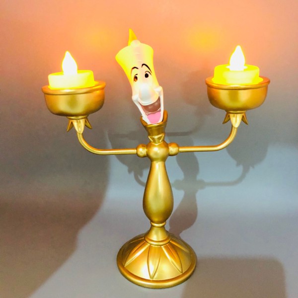 Beauty and the Beast Lumiere Ljusstake Bordslampa Prydnad Nattlampa
