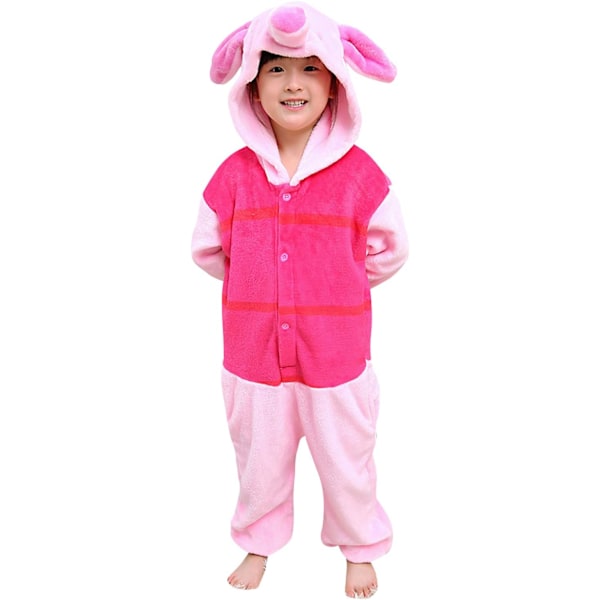 Barn/Unisex Fancy Dress Dyre Kostyme Onesie Pyjamas Jumpsuit Cosplay Kigurumi Jul Halloween Fancy Dress Smågrisslit 130