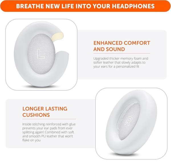 Ørepuder til Bose QuietComfort Ultra 1 og 2 – Erstatningspuder_MGF White