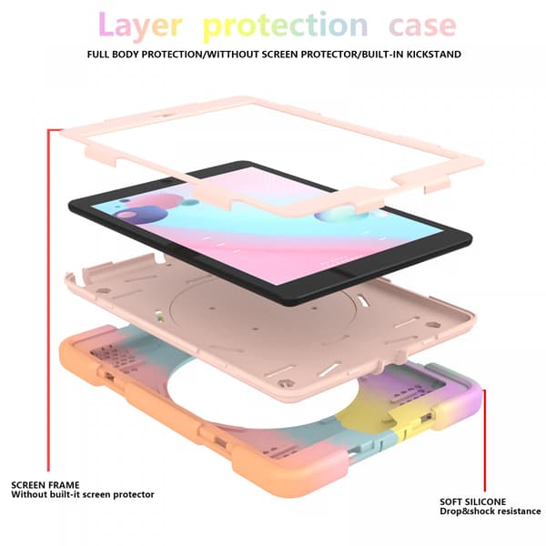 Barnfodral med axelrem, iPad 9.7 (2018), multi flerfärgad_MGF multicolor
