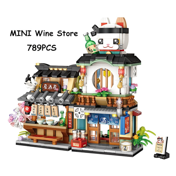 LOZ 1231 1232 Mini Byggklossar Leksaker Japansk Dryckesbar Gatuvy Monteringskloss Present 1231 no box