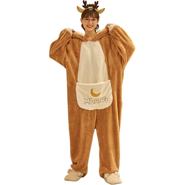 Onesies til kvinder, voksne, Kigurumi Onesies til mænd, pyjamas, fleece, dyr, jumpsuit, nattøj, Halloween kostume, jul, cosplay og fest Kvinnor - Åsna M