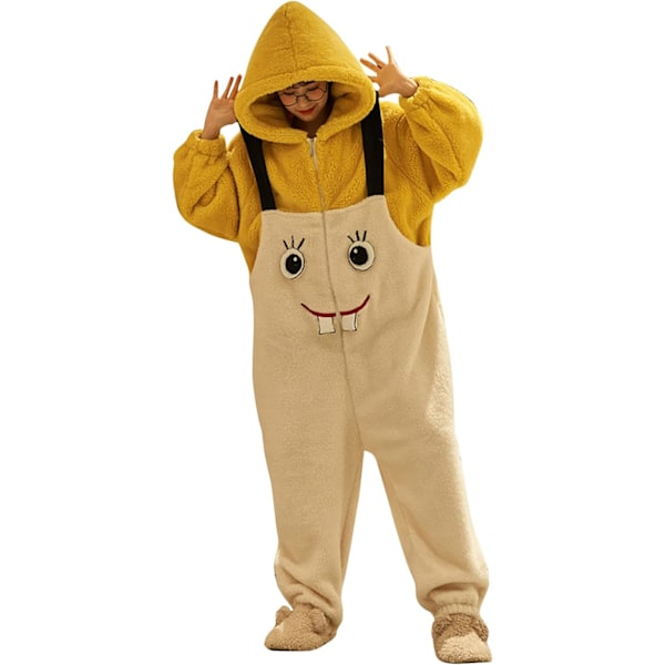 Onesies for Kvinner, Voksne, Kigurumi Onesies for Menn, Pyjamas, Fleece, Dyr, Jumpsuit, Sleepsuit, Halloween Kostyme, Jul, Cosplay og Fest Kvinnor - Svamp M