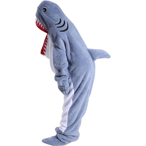 Barn unisex jumpsuit, 2023 kostymdjur onesie nattklänning pyjamas huvtröja cosplay kigurumi nattkläder jul halloween Shark1 170